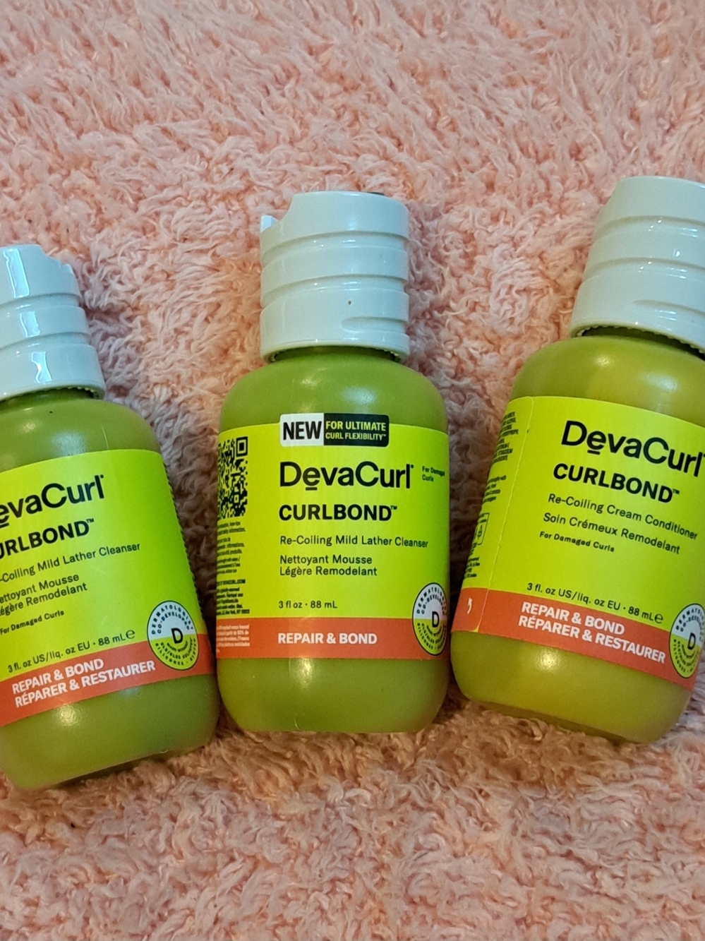 DevaCurl CurlBond Re-Coiling Cleanser Bottles - Lime Green